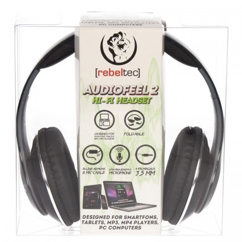 REBELTEC AUDIOFEEL 2 HI-FI HEADSET BLACK